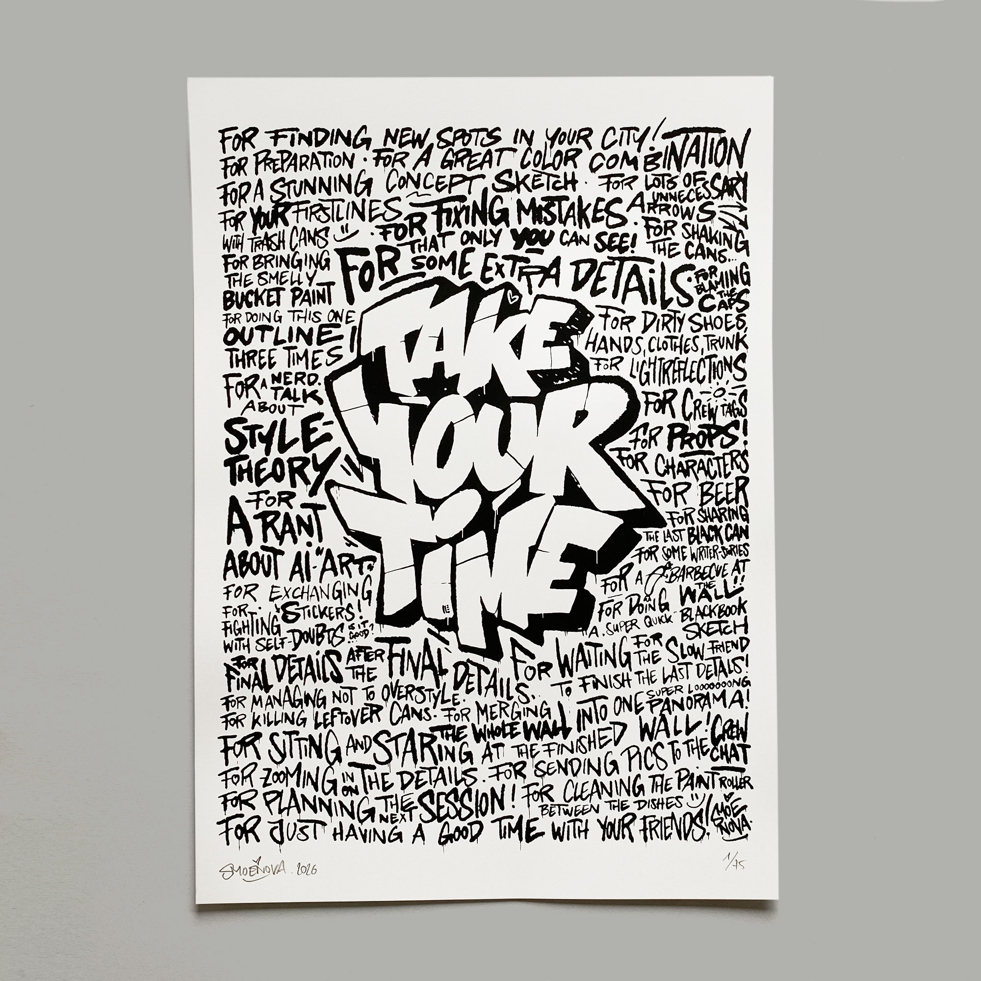 TAKE YOUR TIME – Black Edition