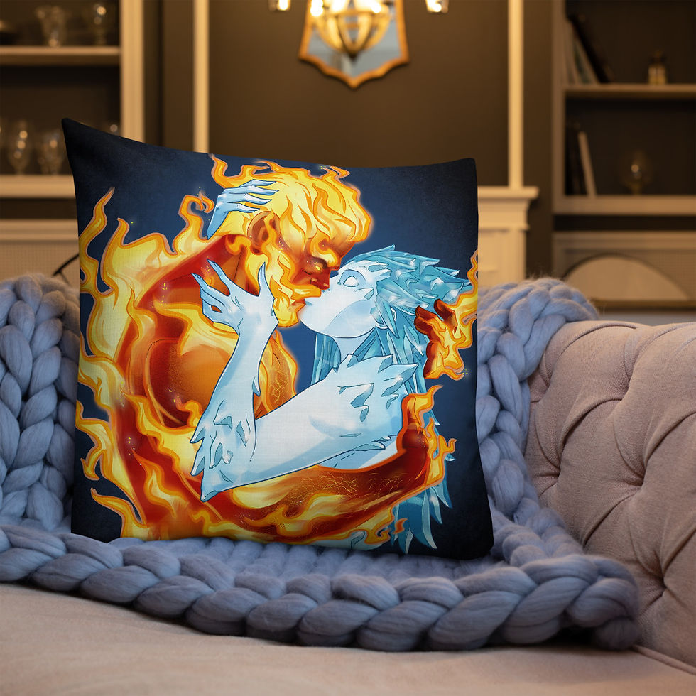 Thumbnail: XOXO - Fire & Ice | Premium Pillow