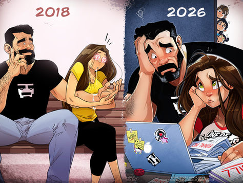 Couple struggling