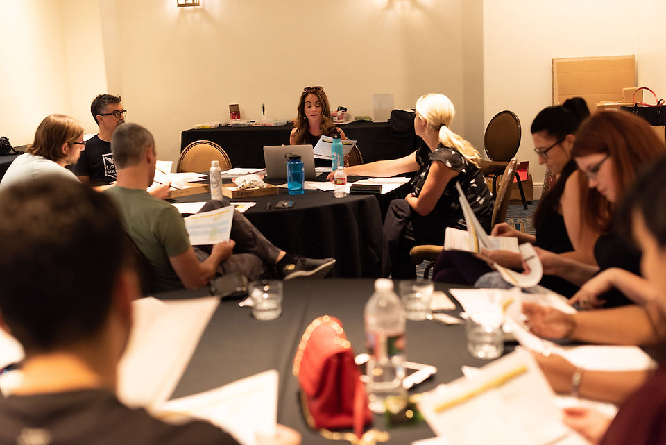 Be Bright Events team conducts an on-site meeting, strategizing event details to ensure a flawless experience for their client's function.