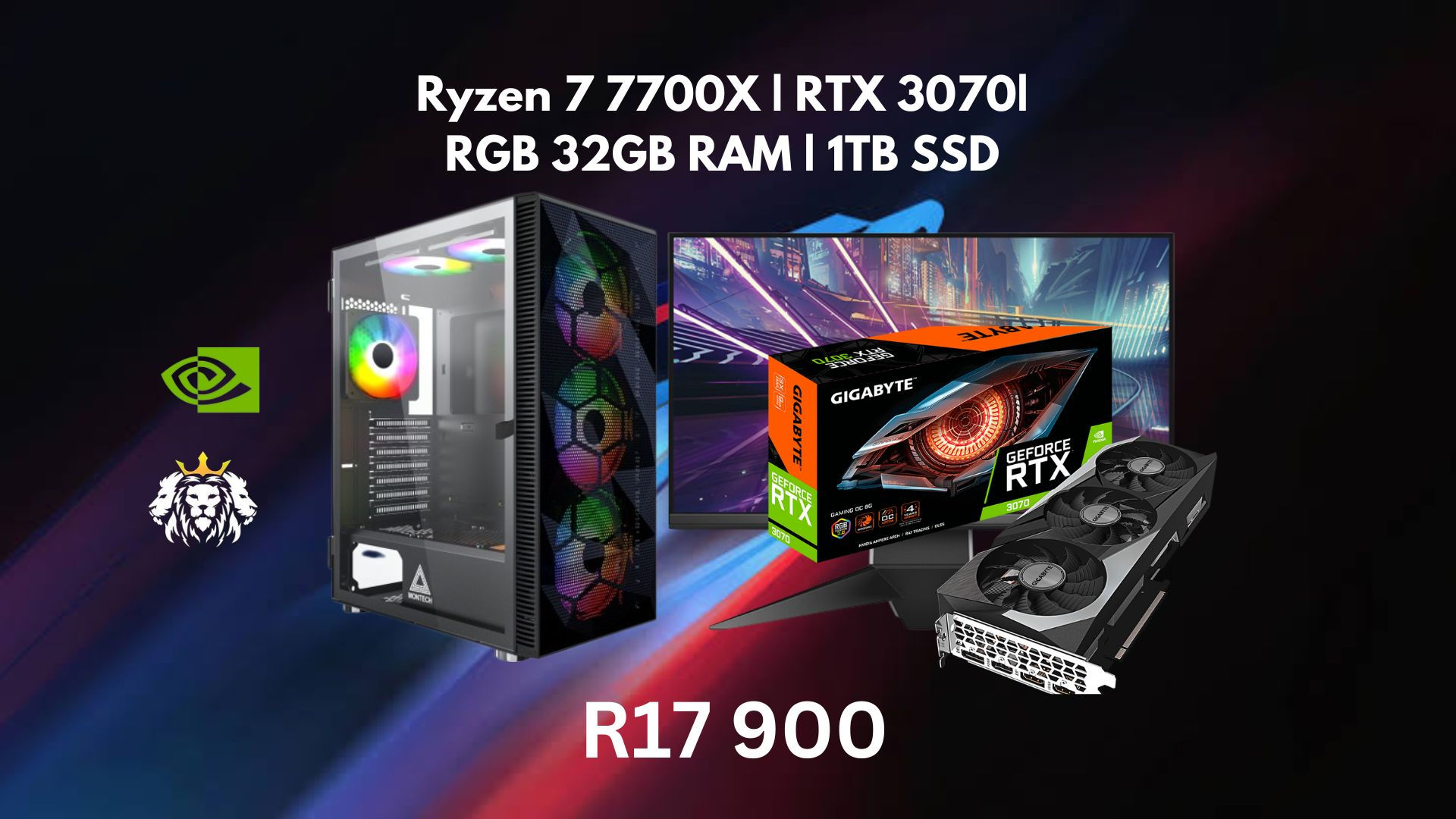 Ryzen 7 7700X | RTX 3070 |  RGB 32GB RAM | 1TB SSD