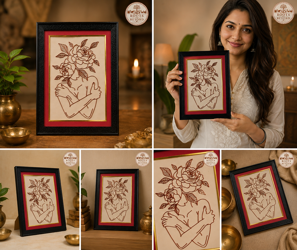 Thumbnail: Blooming Grace Feminine Handcrafted Copper Art Frame