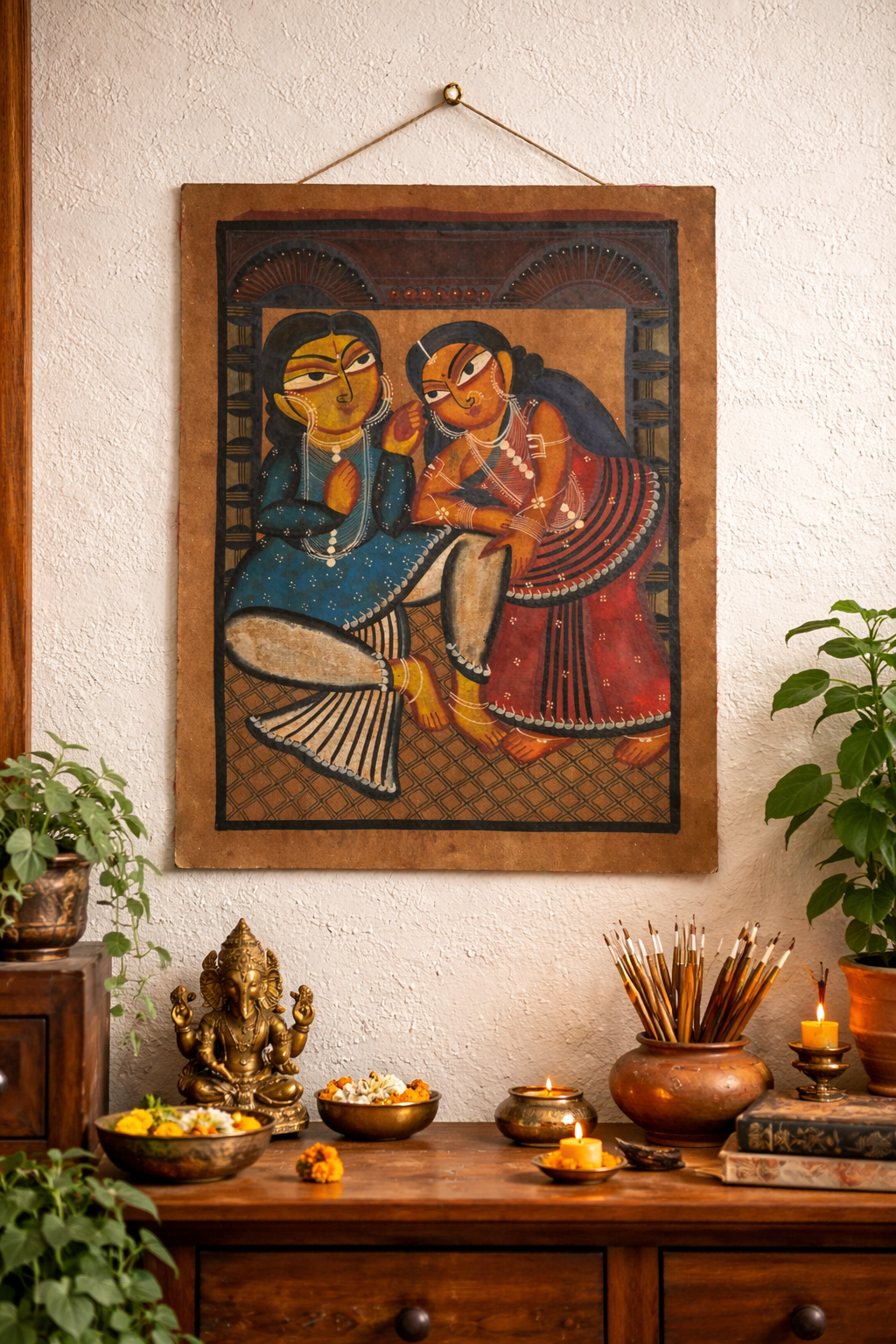 Traditional Patachitra Folk Art Painting – Handcrafted Tribal Story Art