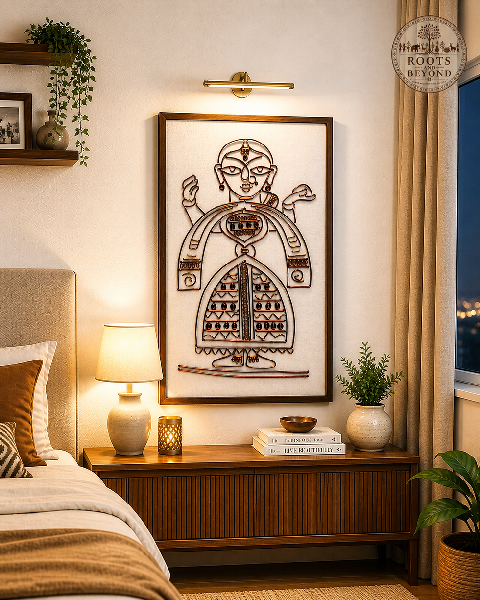 Thumbnail: Nritya Devi Handcrafted Tribal Copper Art Frame