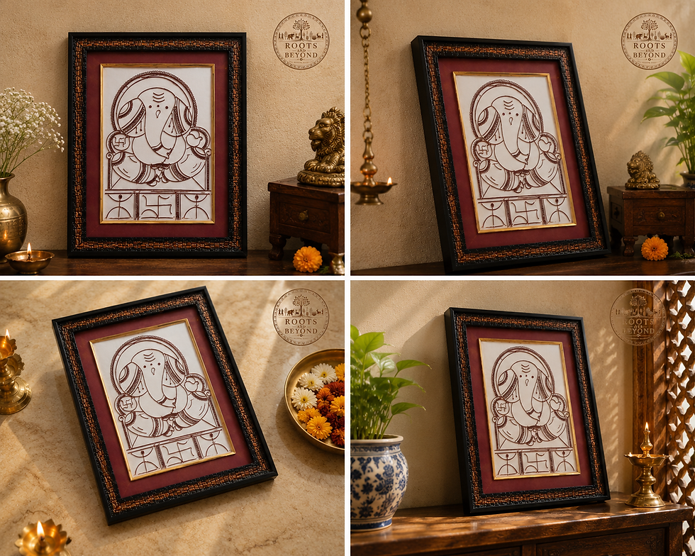 Thumbnail: Divine Ganesha Heritage Copper Art Frame