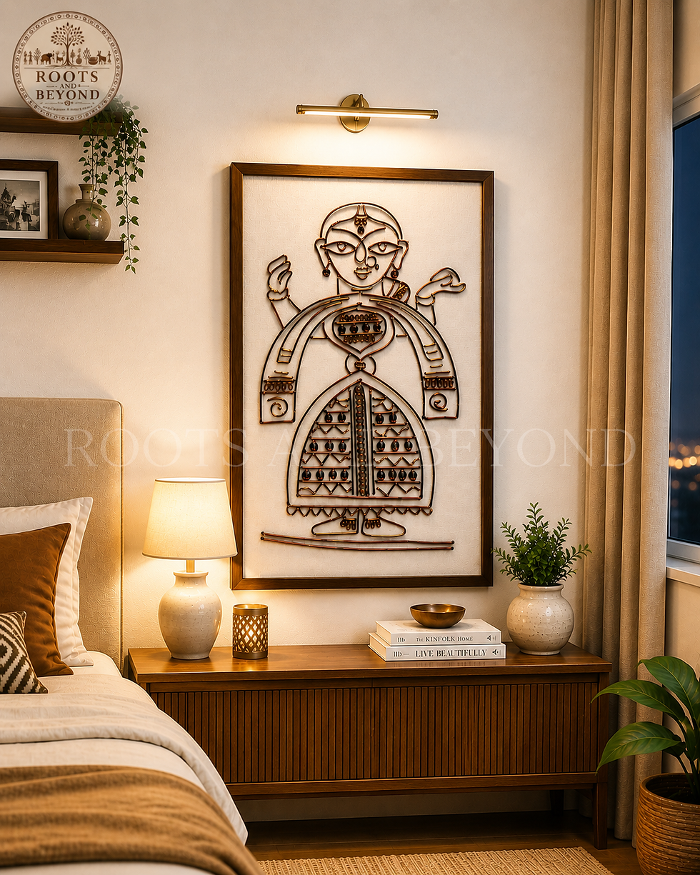 Thumbnail: Nritya Devi Handcrafted Tribal Copper Art Frame