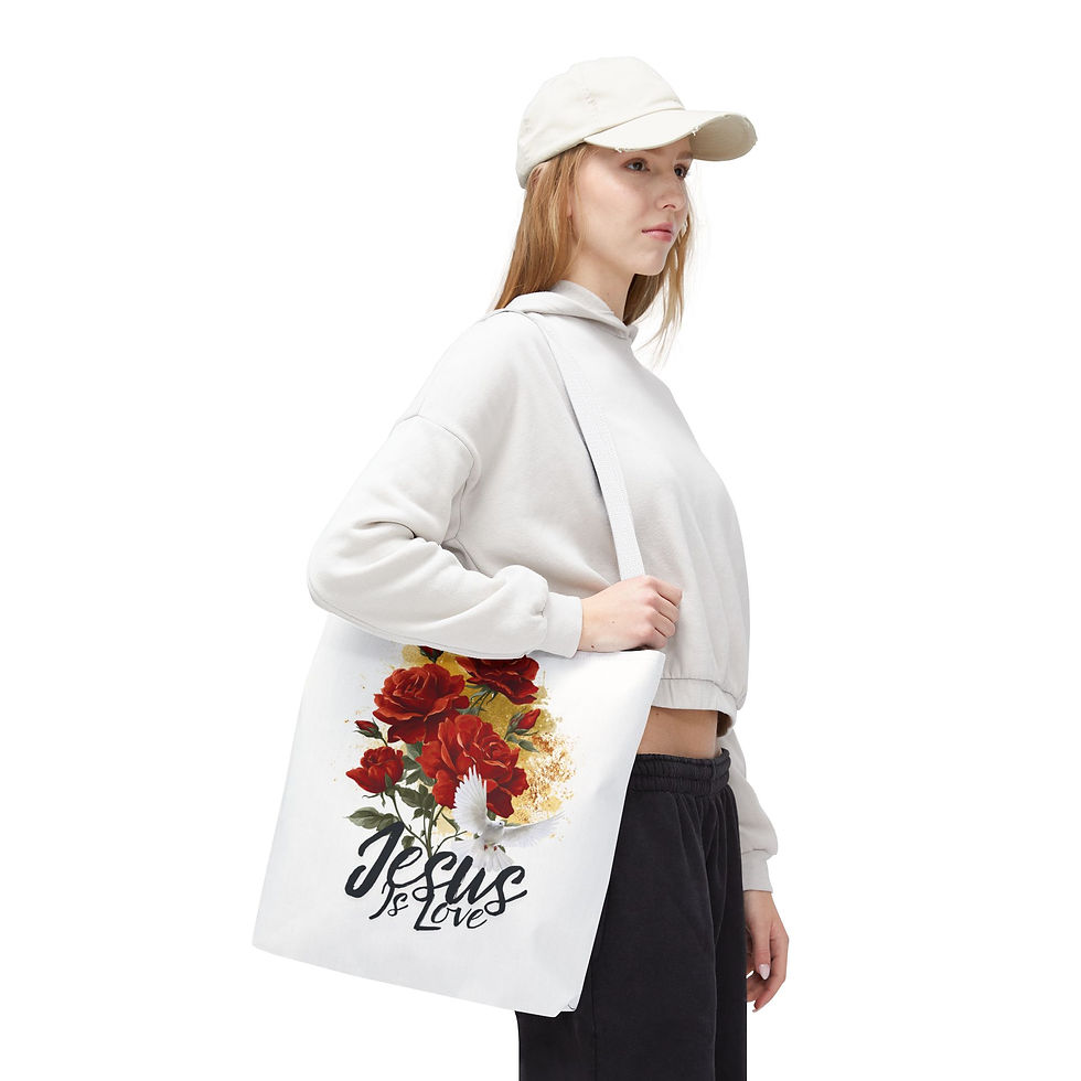 Thumbnail: "Jesus Is Love" Tote Bag