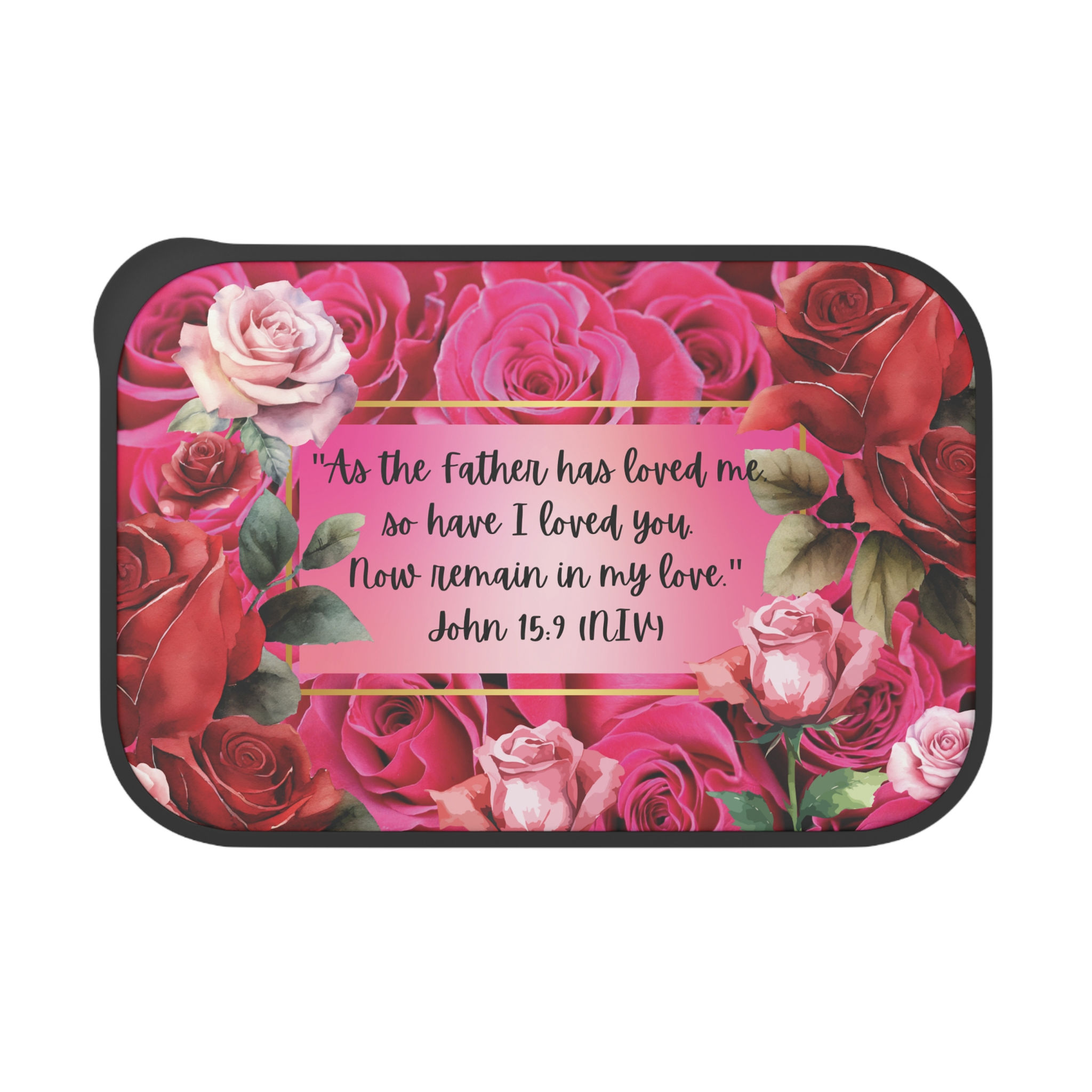 "As The Father Has Loved Me, So I Have Loved You" Bento Box with Utensils