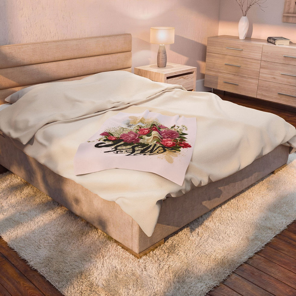 Thumbnail: "Jesus Is Love" Velveteen Plush Blanket