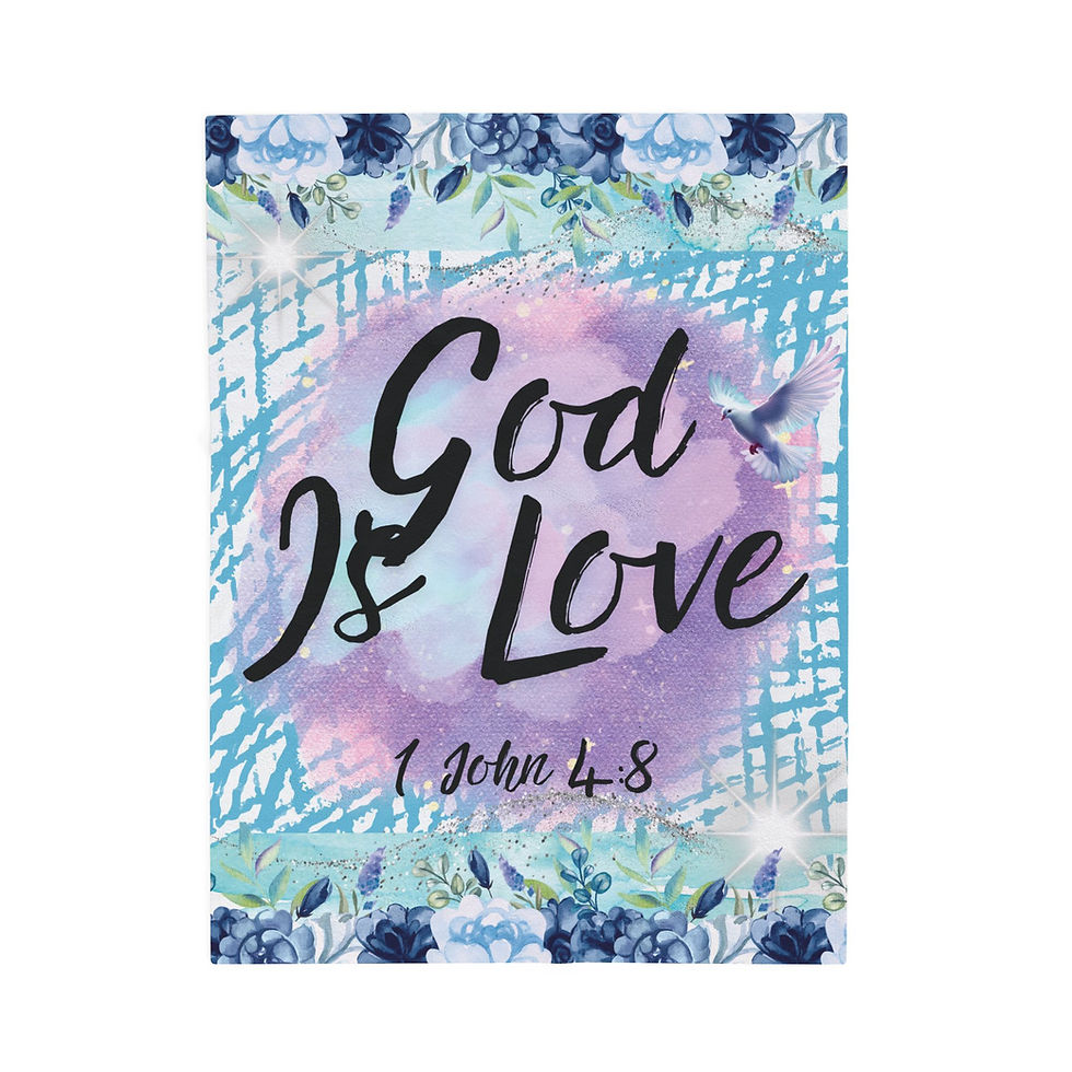 Thumbnail: "God Is Love" Velveteen Plush Blanket
