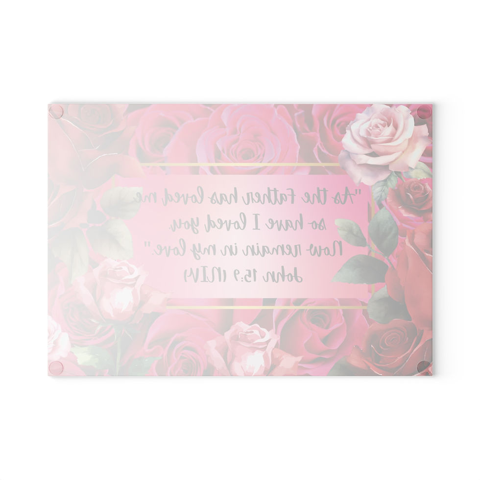 Thumbnail: "As The Father Has Loved Me, So I Have Loved You" Glass Cutting Board