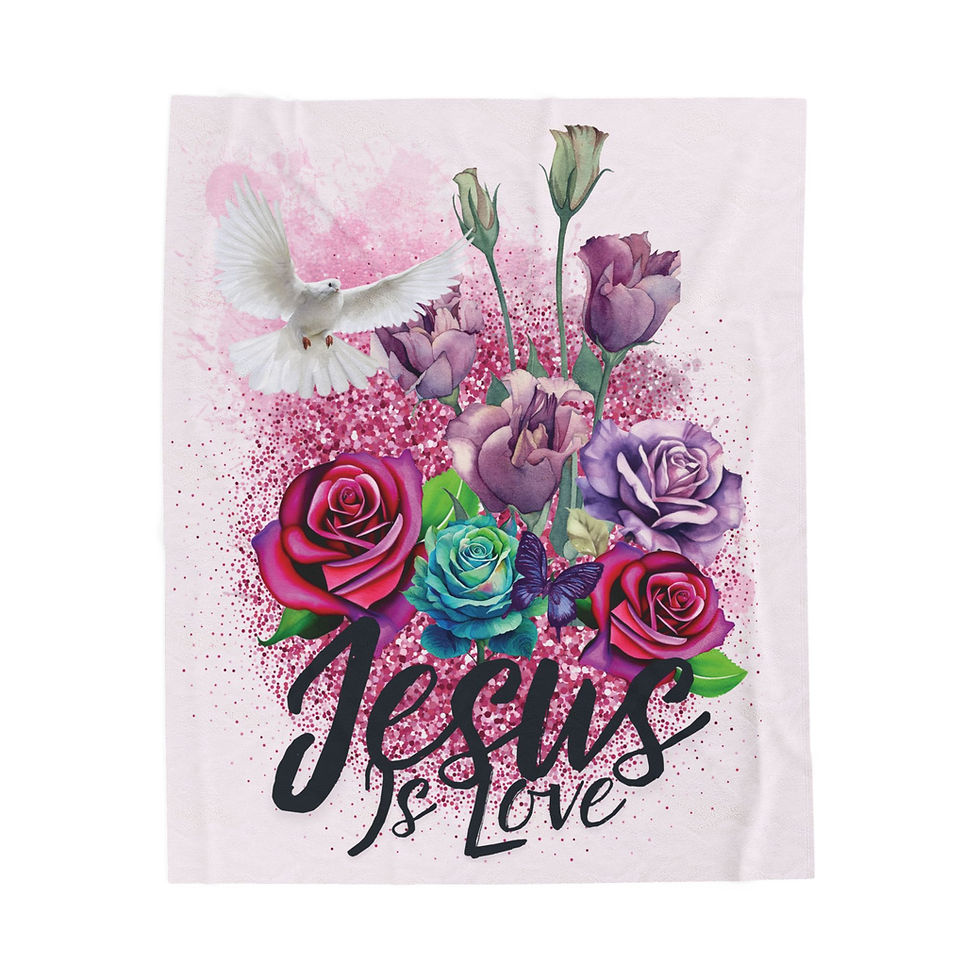 Thumbnail: "Jesus Is Love" Velveteen Plush Blanket