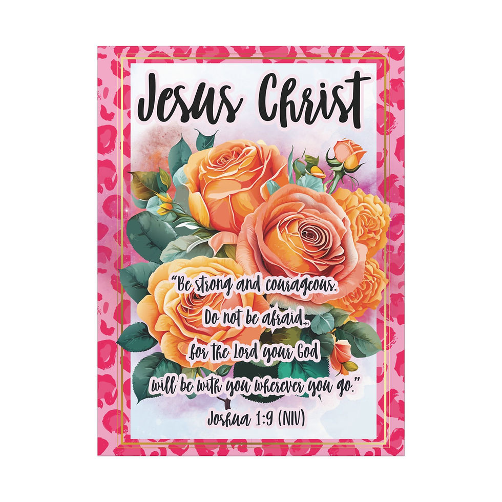 Thumbnail: "Jesus Christ - Be strong and courageous" Matte Canvas, Stretched