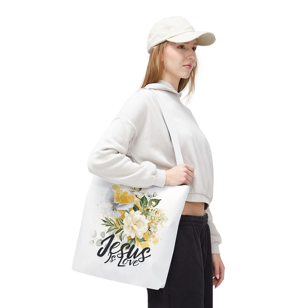 Thumbnail: "Jesus Is Love" Tote Bag