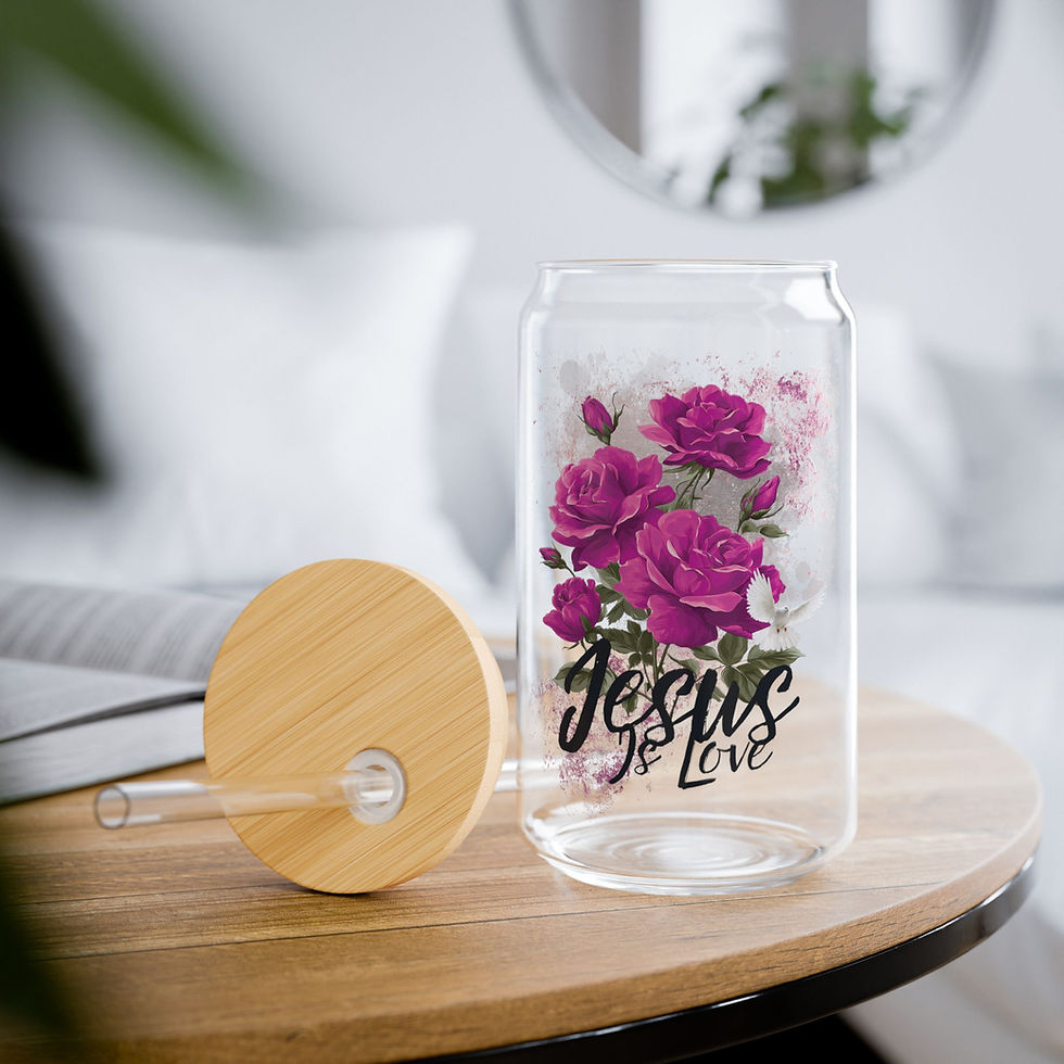 Thumbnail: "Jesus Is Love" Sipper Glass, 16oz