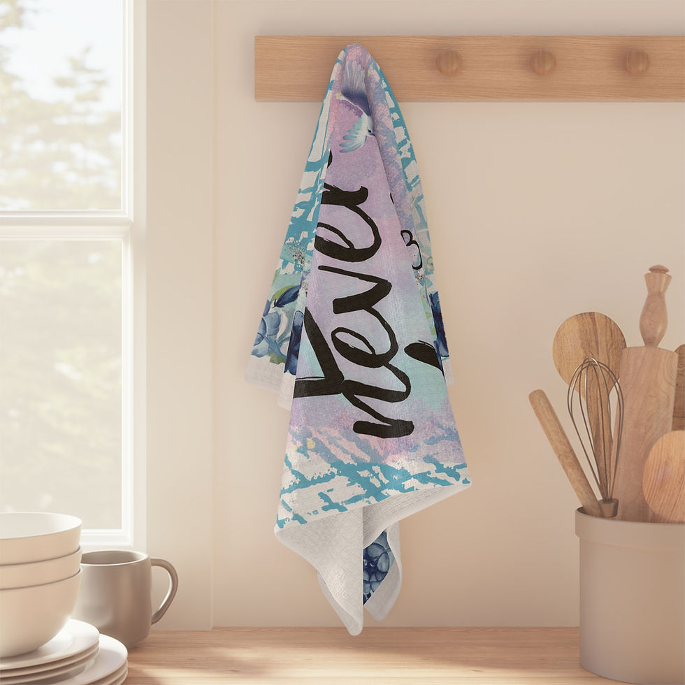 Thumbnail: "Love Never Fails" Microfiber Tea Towel