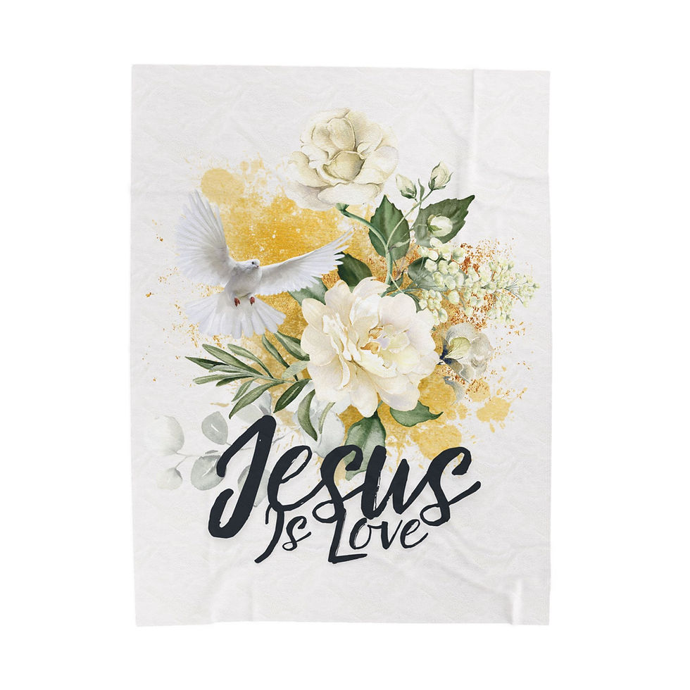 Thumbnail: "Jesus Is Love" Velveteen Plush Blanket