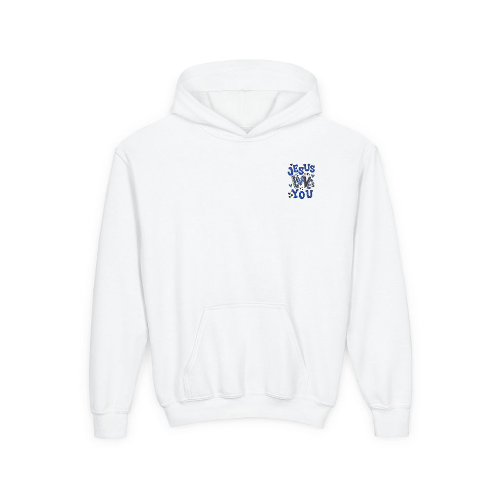 Thumbnail: "Jesus Loves You" Youth Heavy Blend Hooded Sweatshirt