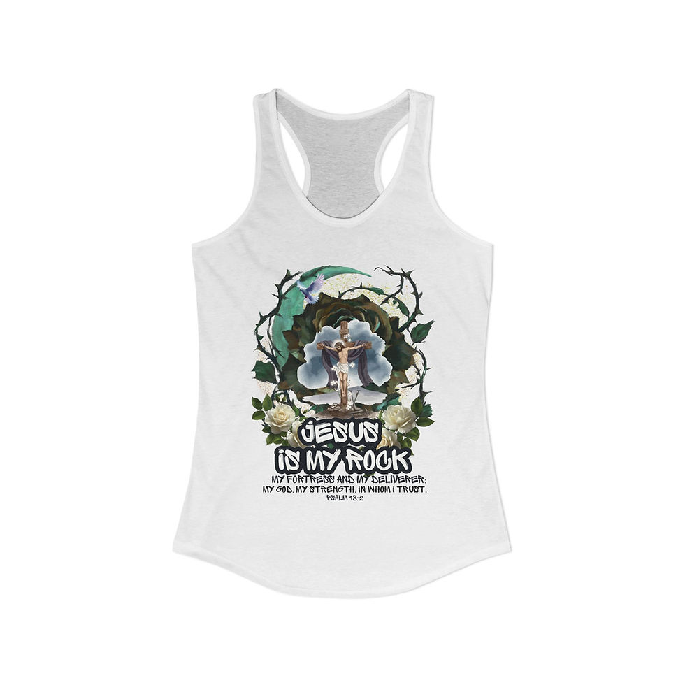 Thumbnail: "Jesus Is My Rock" Racerback Tank