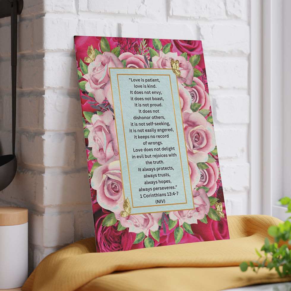 Thumbnail: "Love Is Patient, Love Is Kind" Glass Cutting Board