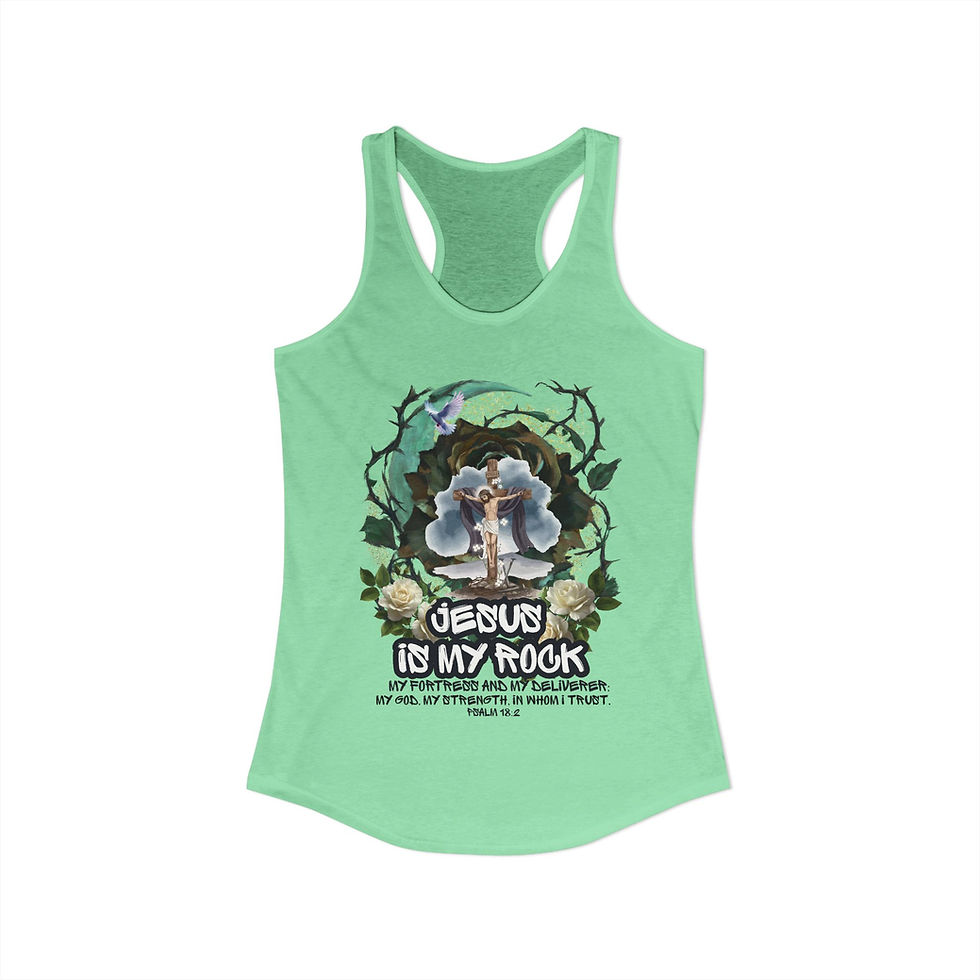 Thumbnail: "Jesus Is My Rock" Racerback Tank