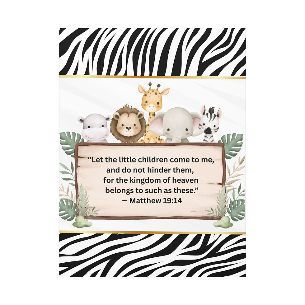 Thumbnail: "Safari Babies in Christ" Matte Canvas, Stretched
