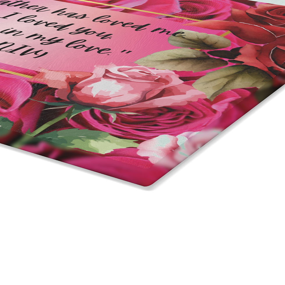 Thumbnail: "As The Father Has Loved Me, So I Have Loved You" Glass Cutting Board