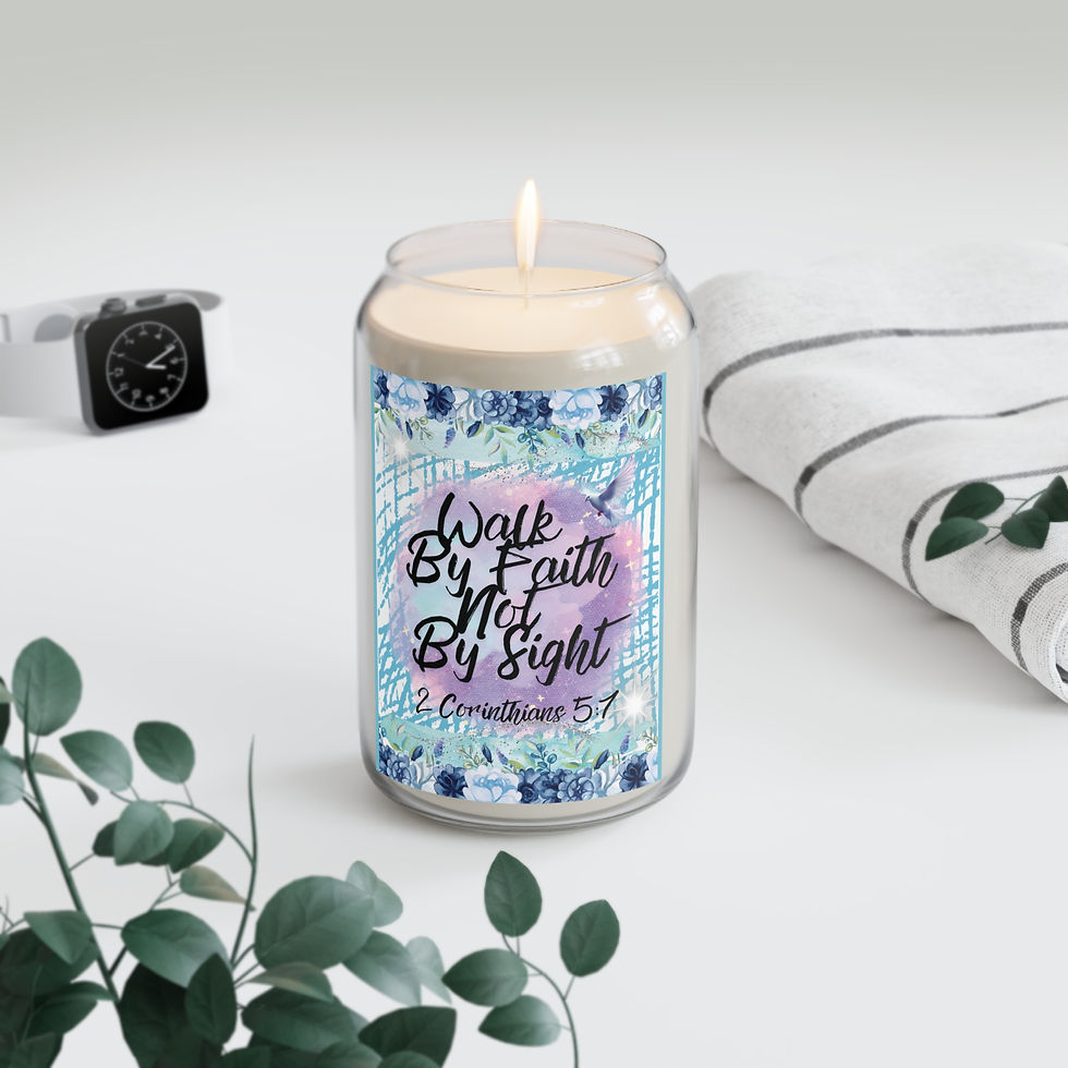 Thumbnail: "Walk By Faith Not By Sight" Scented Candle, 13.75oz