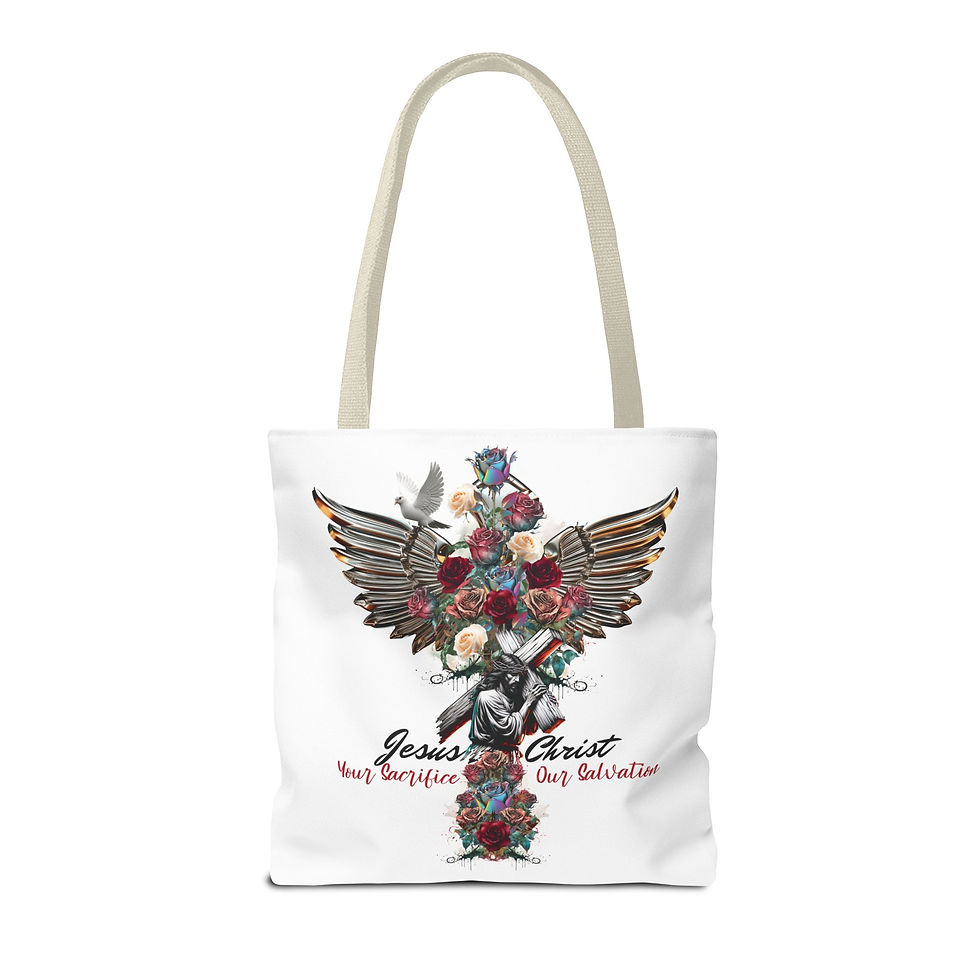 Thumbnail: "Jesus Christ: Your Sacrifice, Our Salvation" - Tote Bag