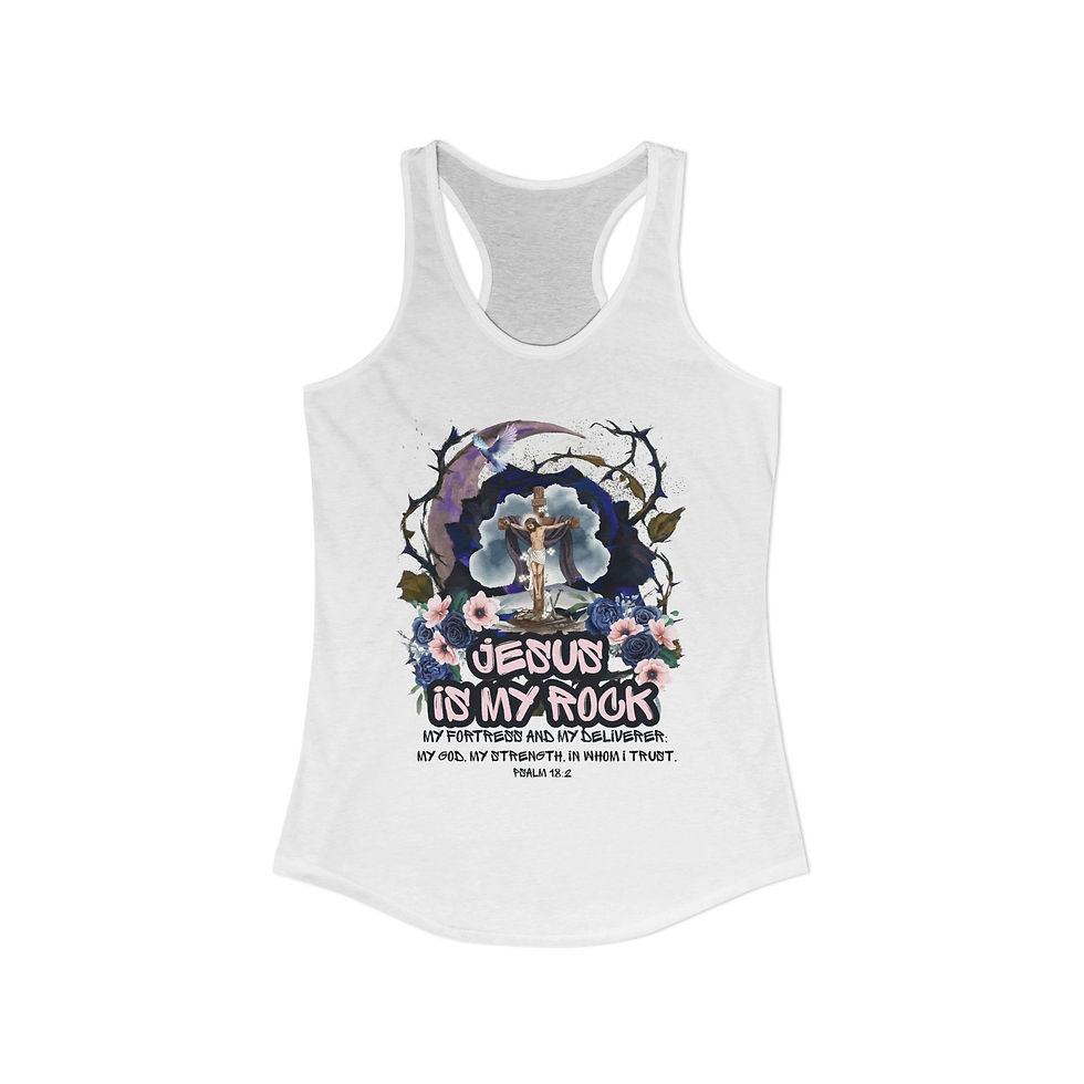 Thumbnail: "Jesus Is My Rock" Racerback Tank