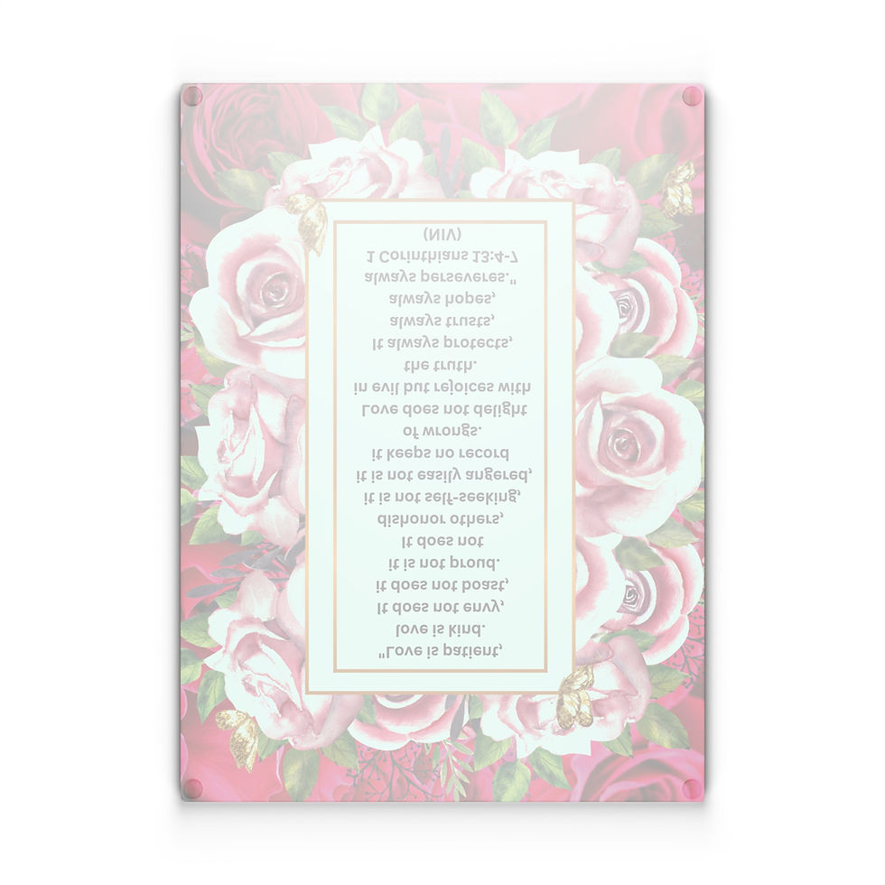 Thumbnail: "Love Is Patient, Love Is Kind" Glass Cutting Board