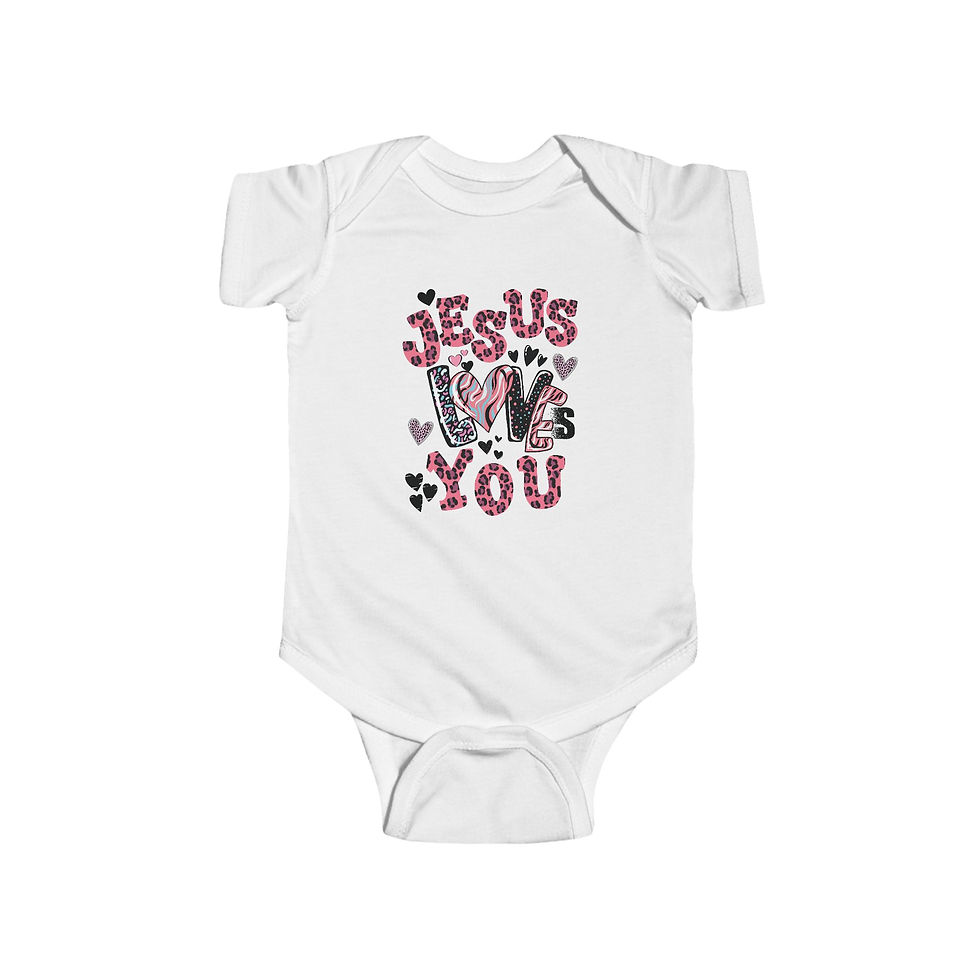 Thumbnail: "Jesus Loves You" Infant Fine Jersey Bodysuit