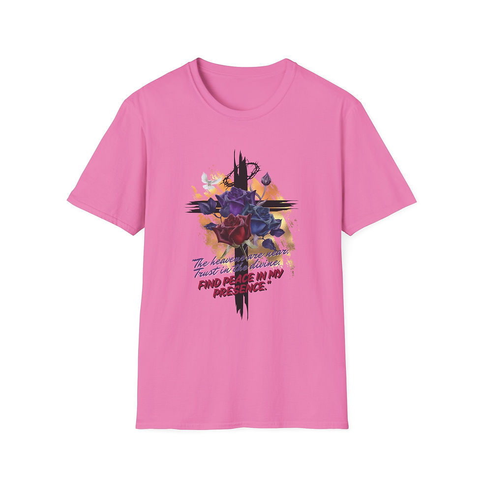 Thumbnail: "The Heavens Are Near - Trust In the Divine" Softstyle T-Shirt
