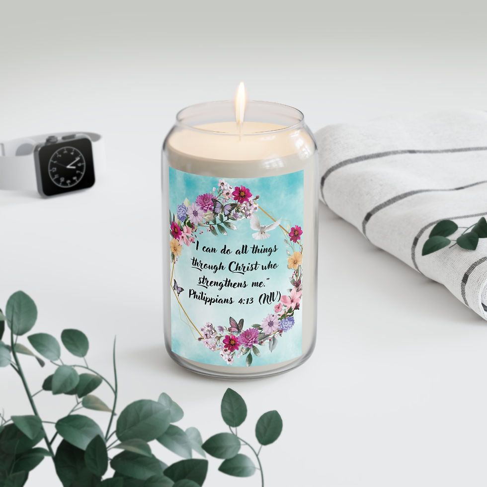 Thumbnail: "I Can Do All Things Through Christ Who Strengthens Me" Scented Candle, 13.75oz