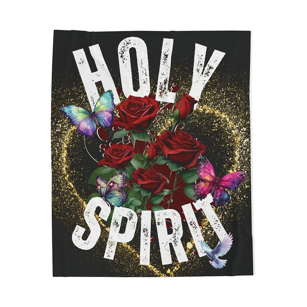 Thumbnail: " Holy Spirit" Velveteen Plush Blanket