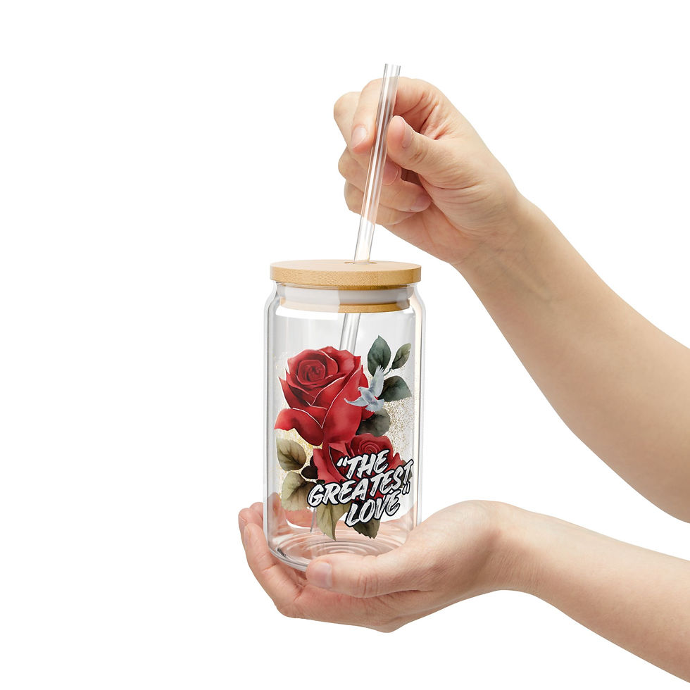 Thumbnail: "The Greatest Love" Sipper Glass, 16oz