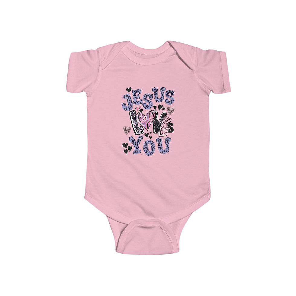Thumbnail: "Jesus Loves You" Infant Fine Jersey Bodysuit