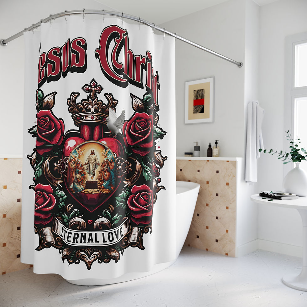 Thumbnail: "Jesus Christ: Eternal Love" Shower Curtains