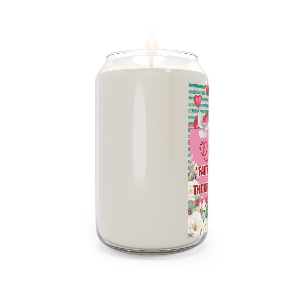Thumbnail: "Jesus: Faith, Hope, Love - The Greatest is Love" Scented Candle, 13.75 oz
