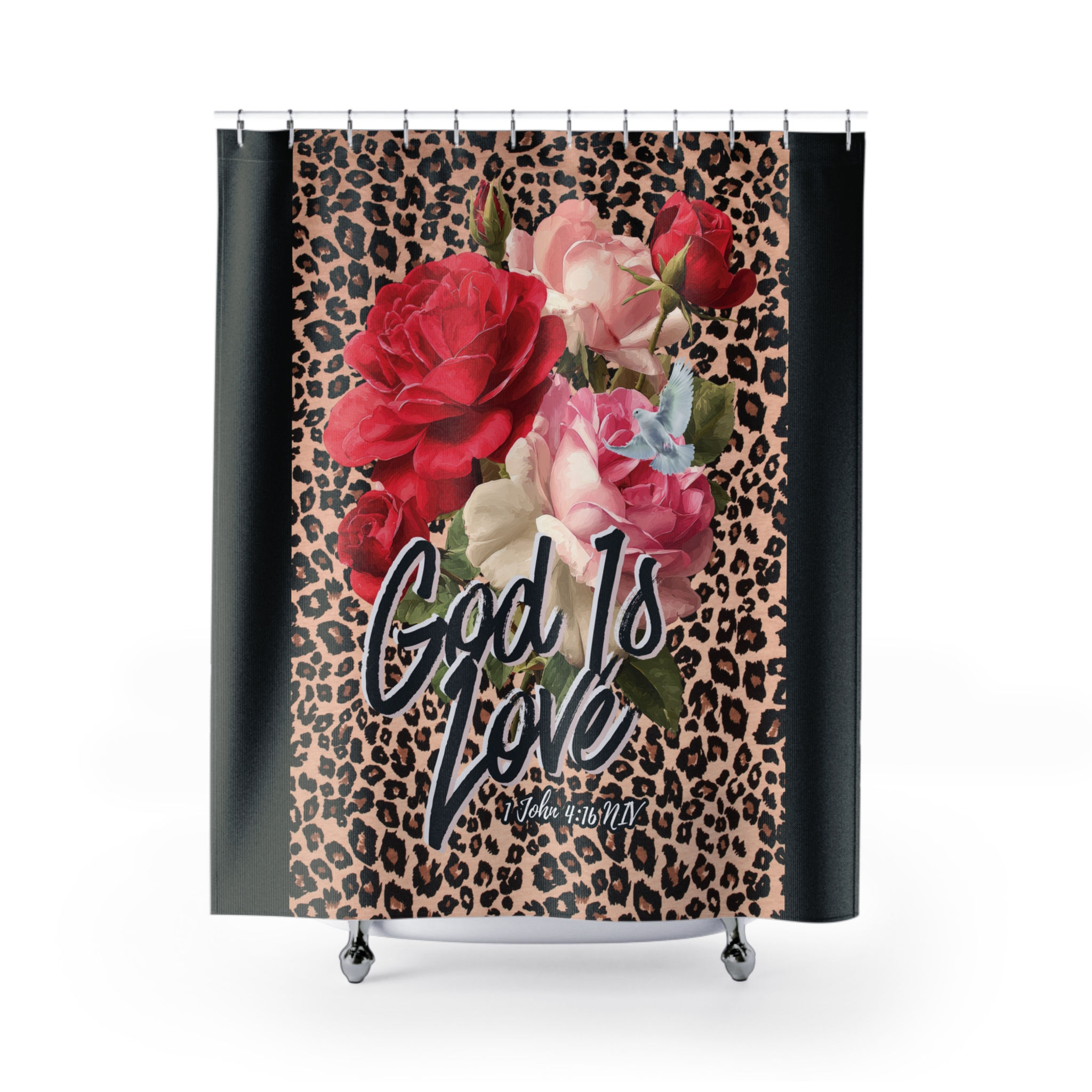 "God Is Love" Shower Curtains