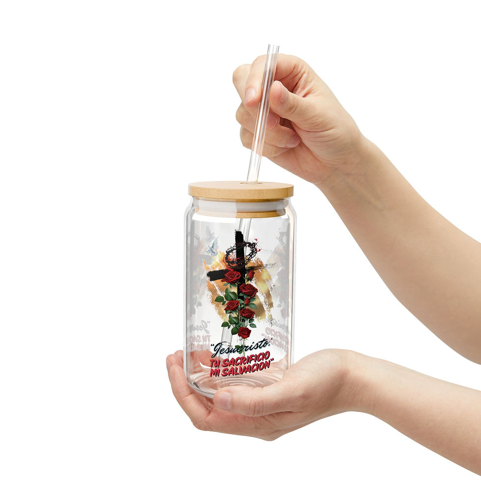 Thumbnail: "Jesucristo: Tu Sacrificio, Mi Salvación" Vaso Sipper, 16oz