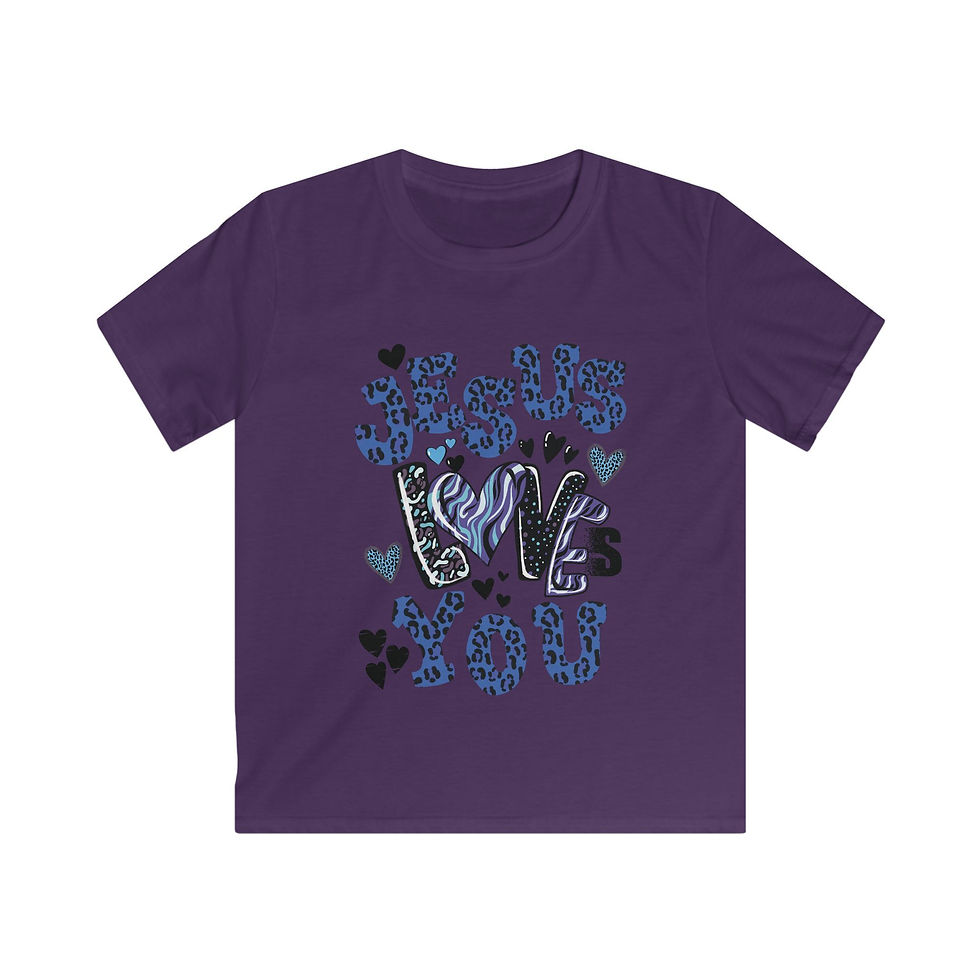 Thumbnail: "Jesus Loves You" Kids Softstyle Tee