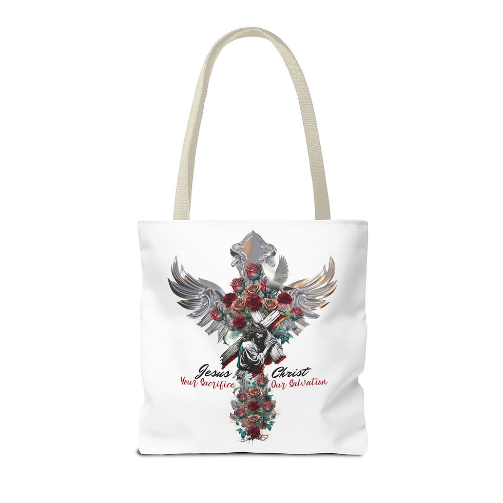 Thumbnail: "Jesus Christ: Your Sacrifice, Our Salvation" - Tote Bag