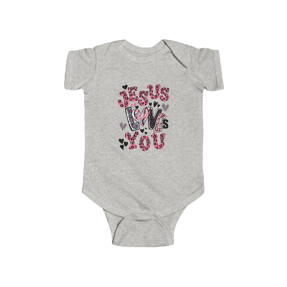 Thumbnail: "Jesus Loves You" Infant Fine Jersey Bodysuit