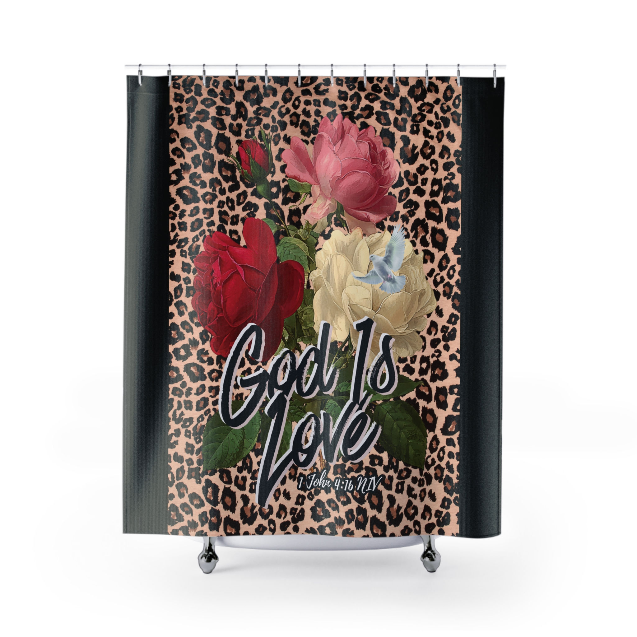 "God Is Love" Shower Curtains