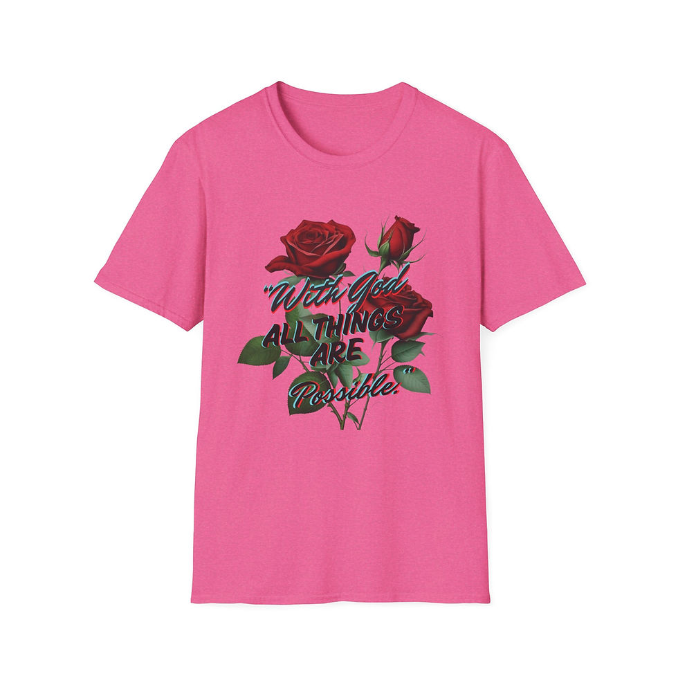 Thumbnail:  "With God All Things Are Possible" - My Savior" Softstyle T-Shirt