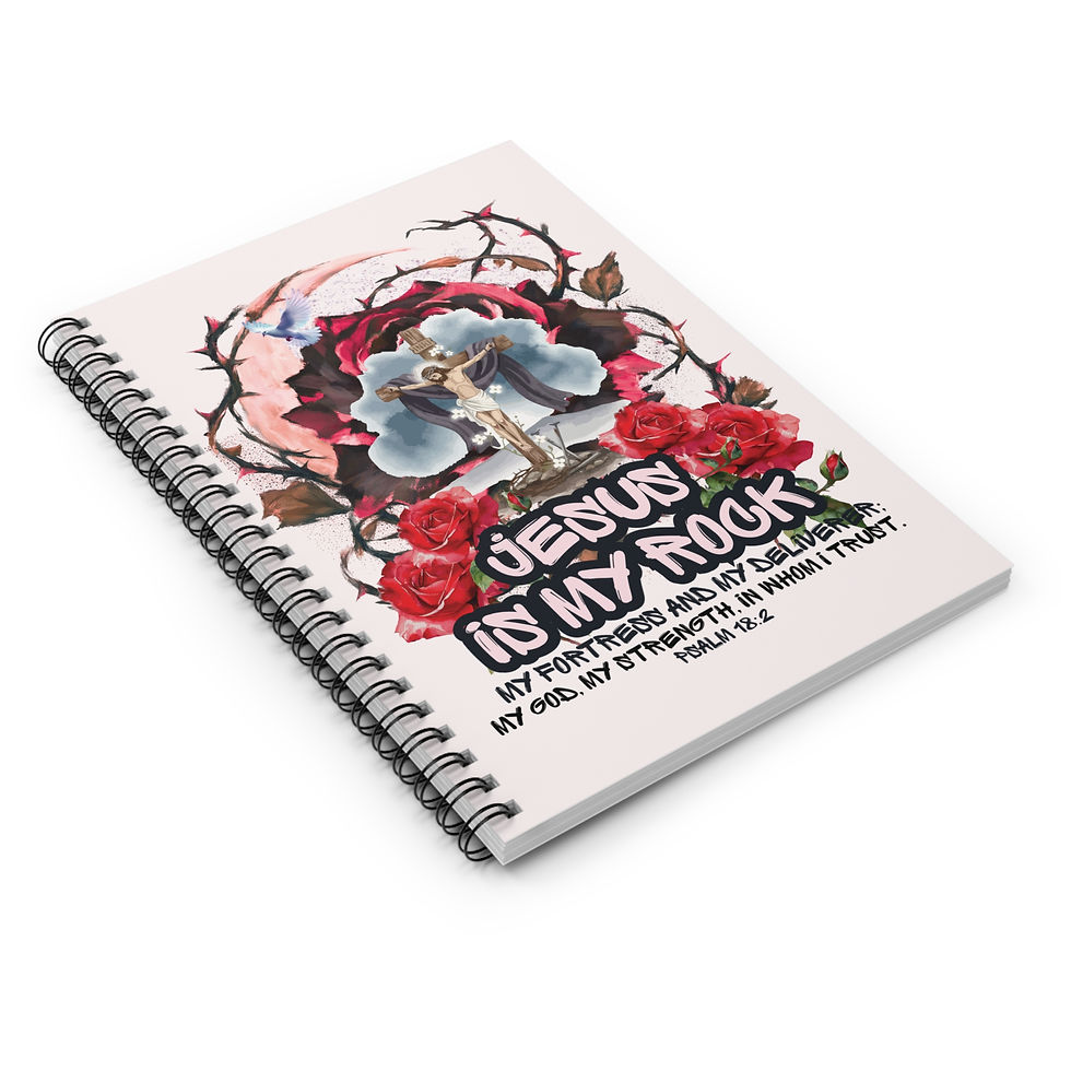 Thumbnail: "Jesus is My Rock" Spiral Notebook - Ruled Line