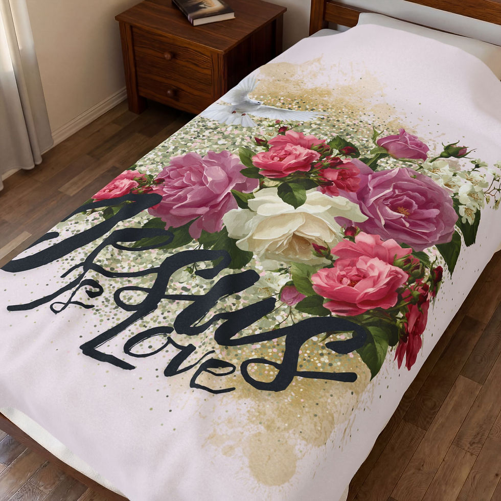 Thumbnail: "Jesus Is Love" Velveteen Plush Blanket