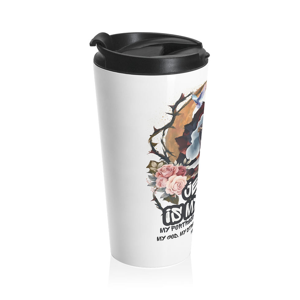 Thumbnail: "Jesus Is My Rock" Stainless Steel Travel Mug