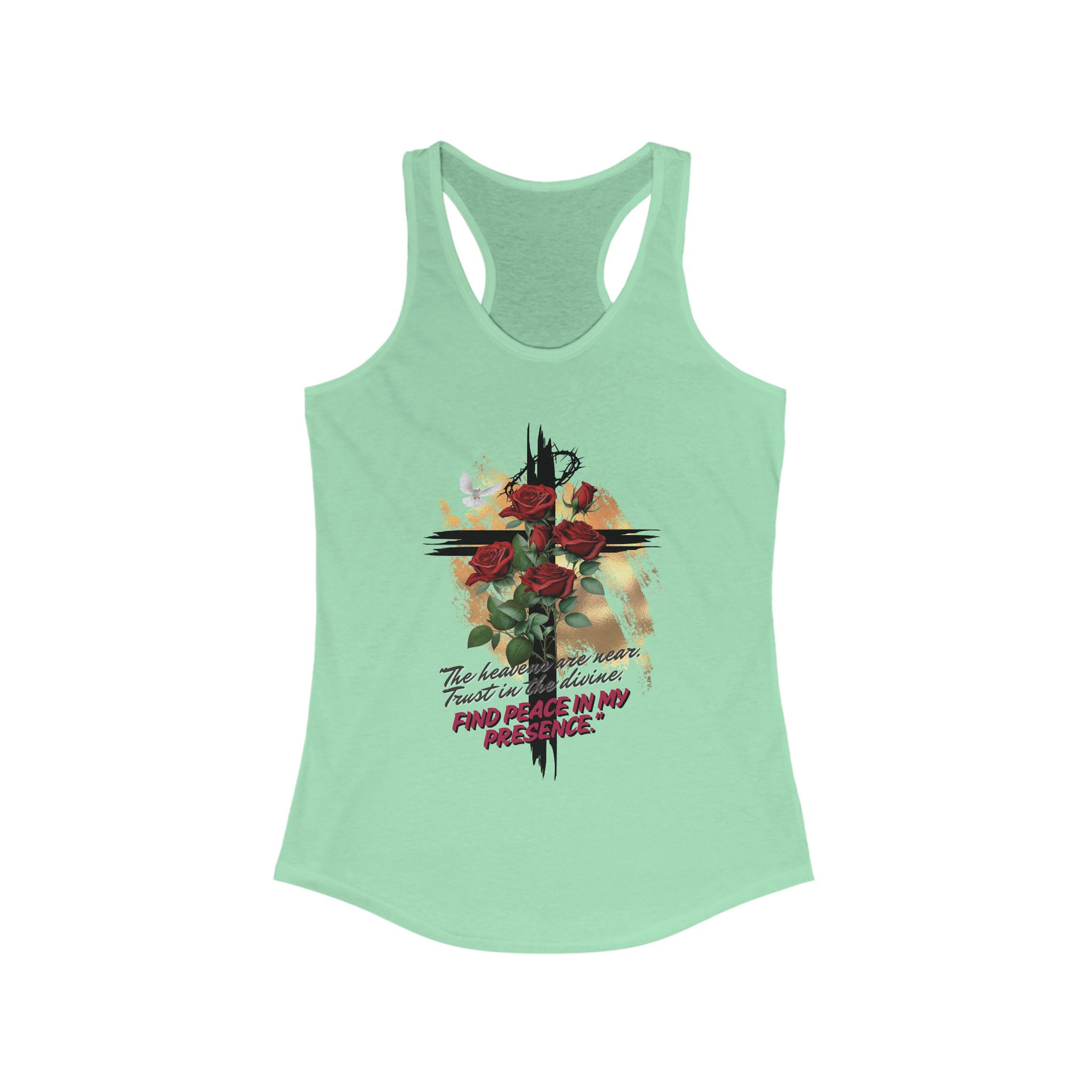 "The Heavens Are Near - Trust In the Divine" Racerback Tank